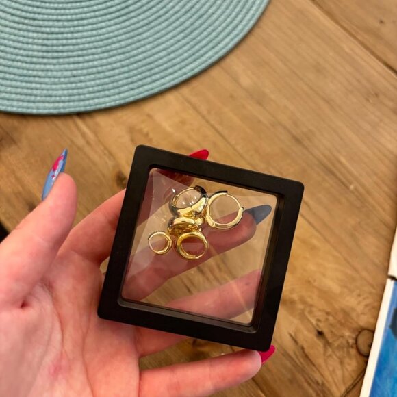 Hoop Earrings for Women 14K Gold Plated/Silver Hoops Simple Gold Knot - Picture 2 of 11